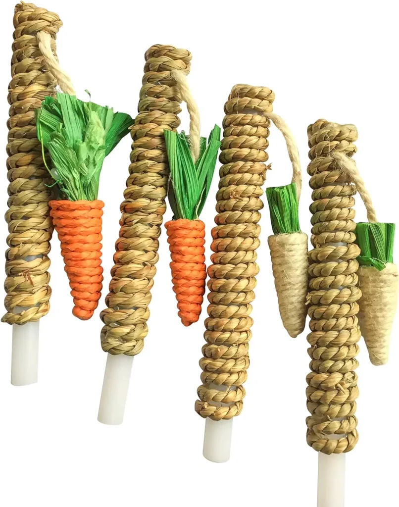 Hamiledyi Rattan Scratcher Carrot Sticks