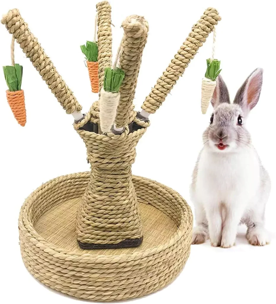 Best Rabbit Toys - Hamiledyi Rattan Scratcher