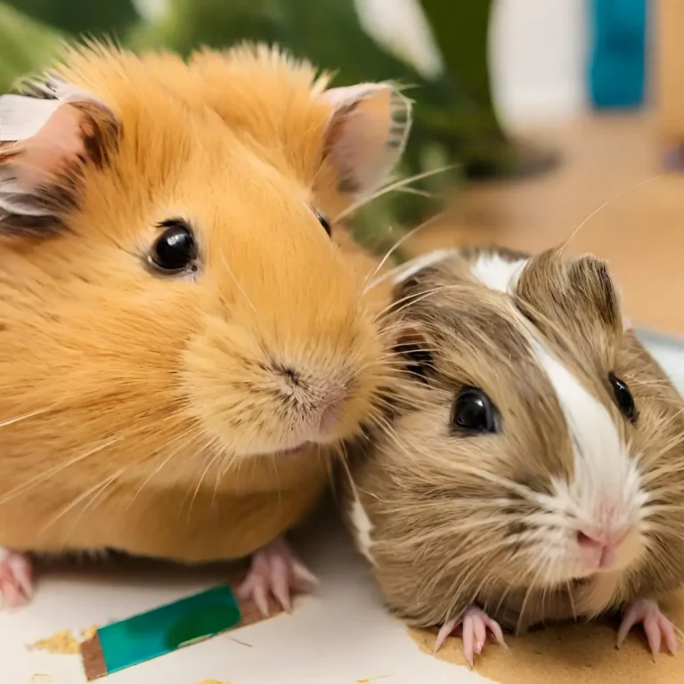 Hamster and guinea pig together